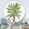 Designart - Mixed Botanical Greens palms IV - Farmhouse Metal Circle Wall Art